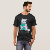 腎細胞がん啓発月間 ティールリボン C Tシャツ (正面フル)