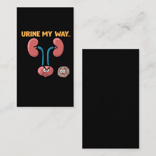 腎結石を克服した手術おもしろい回復ユーモア 名刺 (正面/裏面)