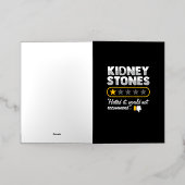 腎結石手術回復 箔グリーティングカード (外側レイダウン)