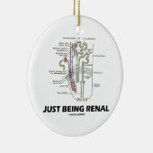 腎臓であること(腎臓ネフロン腎性ユーモア) セラミックオーナメント (右)