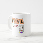 腎臓のナースのFreseniusの機械設計 コーヒーマグカップ (正面左)