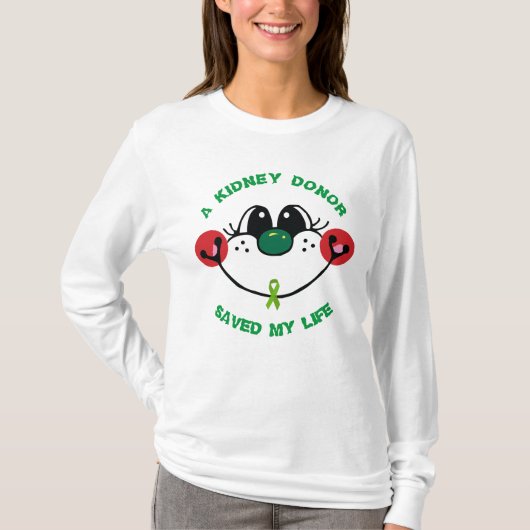 腎臓の供救者の人生 Tシャツ (正面)
