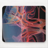 腎臓の内部のWireframe マウスパッド (正面)