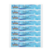 腎臓の受信者，緑，赤，青 ラップアラウンド宛名ラベル (シート)