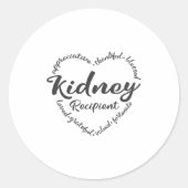 腎臓の提供を受ける人、腎臓の提供認識度 ラウンドシール (正面)