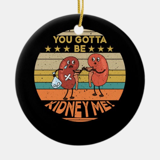 腎臓の殿のためにおもしろい私をプンする必要がある セラミックオーナメント (正面)