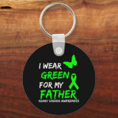 腎臓の病気I衣服の緑のために私の父リボン1 キーホルダー (正面)