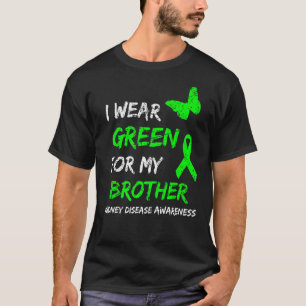 腎臓の病気I衣服の緑のための私の兄弟リボン Tシャツ
