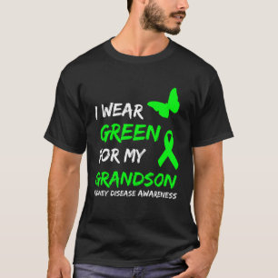 腎臓の病気I衣服グリーンのために私の孫のリボン Tシャツ