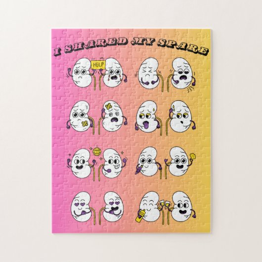 腎臓の臓器提供_共有My Spare_11x14 ジグソーパズル (縦)