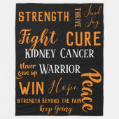 腎臓の蟹座の戦士の大きい毛布 フリースブランケット (正面)