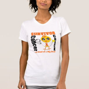 腎臓の蟹座の生存者のひよこのリボン Tシャツ
