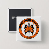 腎臓の蟹座の生存者の蝶 缶バッジ (正面&裏面)