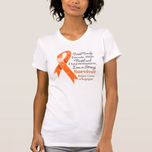腎臓の蟹座サポート強い生存者2 Tシャツ
