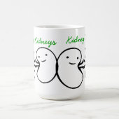 腎臓は幸せな腎臓のマグを望みます コーヒーマグカップ (中央)