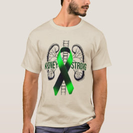 腎臓を強く - 腎臓疾患啓発Tシャツ Tシャツ