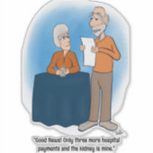 腎臓カードのカスタムシール シール (正面)