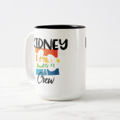 腎臓クルー透析ナース腎臓病腎治療部 ツートーンマグカップ (正面左)