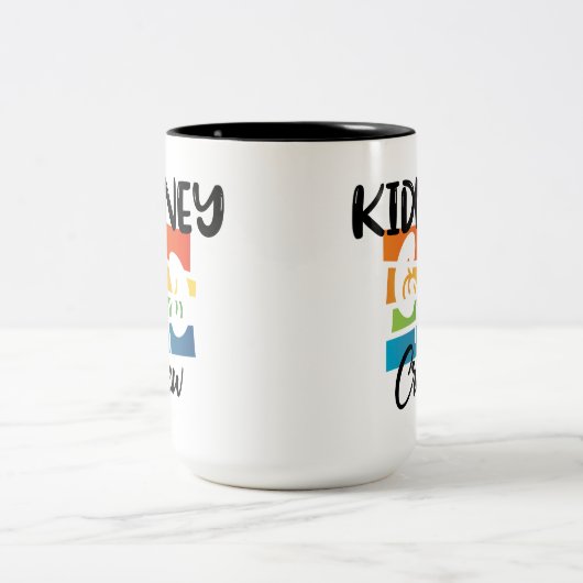 腎臓クルー透析ナース腎臓病腎治療部 ツートーンマグカップ (中央)