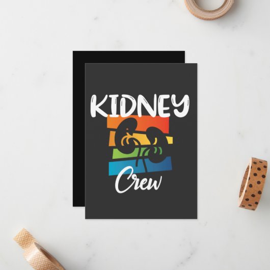 腎臓クルー透析ナース腎臓病腎治療部 ノートカード (正面/裏面インサイチュ)