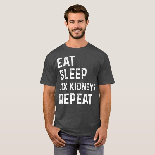 腎臓ドクターギフト透析技術腎臓学 Tシャツ (正面フル)