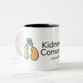腎臓ドナーの会話マグ ツートーンマグカップ (正面左)