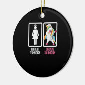 腎臓ドナー私は私の予備の醜いクリスマスを共有 セラミックオーナメント (左)