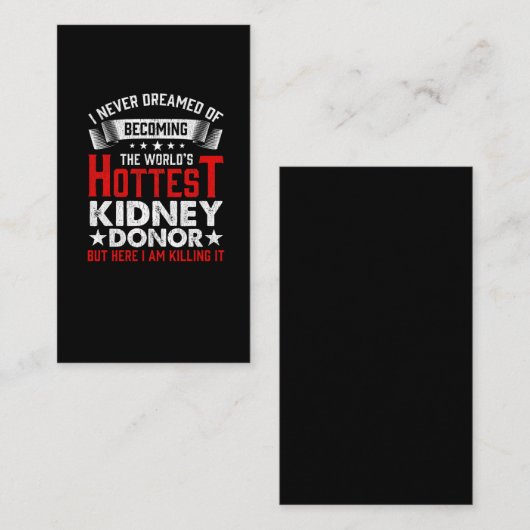 腎臓ドナー臓器移植手術回復 名刺 (正面/裏面)