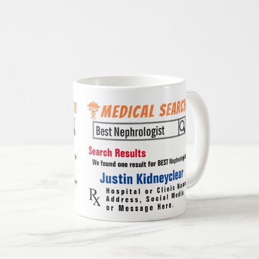 腎臓医おもしろい検索ギフトマグ コーヒーマグカップ (正面右)