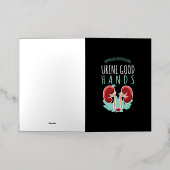 腎臓医泌尿器科ギフト尿器良い手 箔グリーティングカード (外側レイダウン)