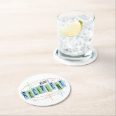 腎臓受精レトロスタイル ラウンドペーパーコースター (インサイチュ)