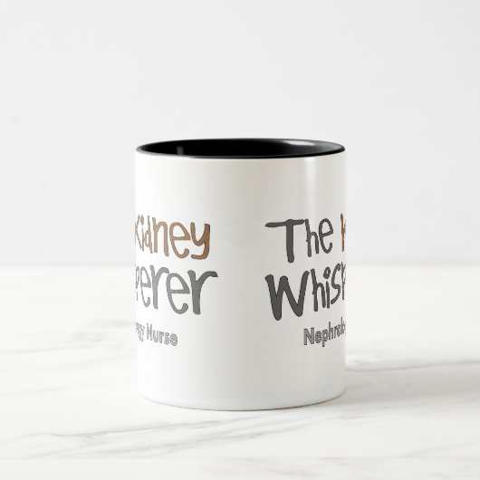 腎臓学のナースのギフト"腎臓の囁くもの" ツートーンマグカップ (中央)