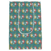 腎臓学アート腎デザイン ミディアムペーパーバッグ (裏面)