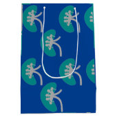 腎臓学アート腎デザイン ミディアムペーパーバッグ (裏面)