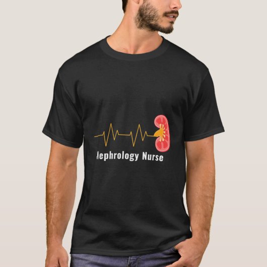 腎臓学ナースギフトRn腎心拍透析 Tシャツ (正面)