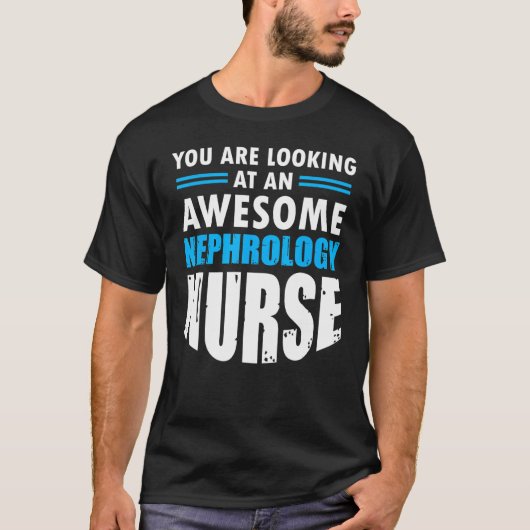 腎臓学ナース検査透析看護RN Tシャツ (正面)