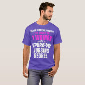 腎臓学 看護師 女性 学位 透析 看護 Tシャツ (正面フル)