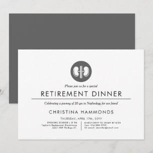 腎臓専門医の退職祝賀会   ミニマルスタイル 招待状