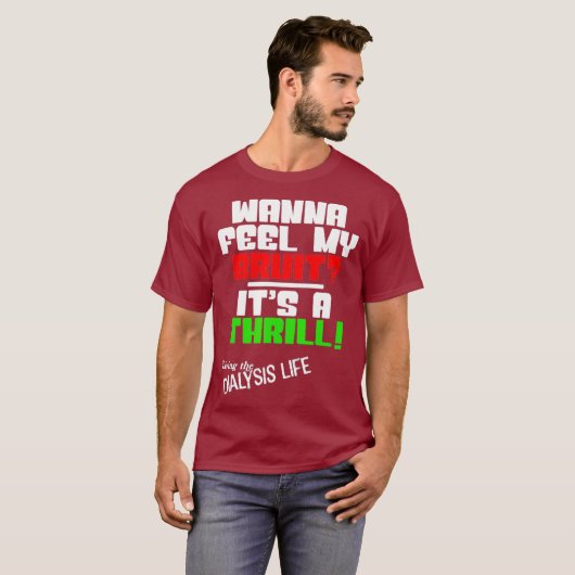 腎臓感じに透析用のシャツを作りたい Tシャツ (正面フル)