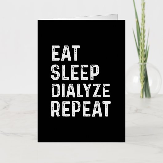 腎臓技術腎臓病患者への透析ギフト 箔グリーティングカード (正面)