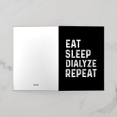 腎臓技術腎臓病患者への透析ギフト 箔グリーティングカード (外側レイダウン)