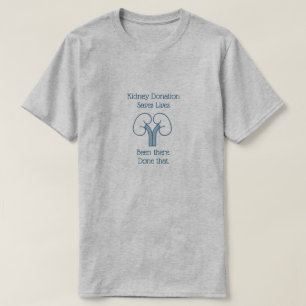 腎臓提供、行われた、灰色 Tシャツ