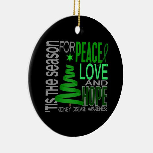 腎臓病のクリスマス1のオーナメント セラミックオーナメント (右)