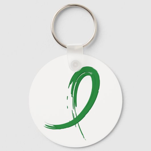 腎臓病のグリーンリボンA4 キーホルダー (正面)