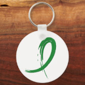 腎臓病のグリーンリボンA4 キーホルダー (正面)