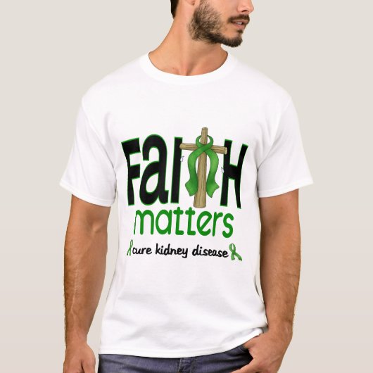 腎臓病の信頼の問題の十字1 Tシャツ (正面)