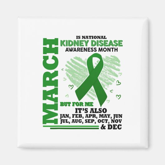 腎臓病の認識度月だが マグネット (正面)