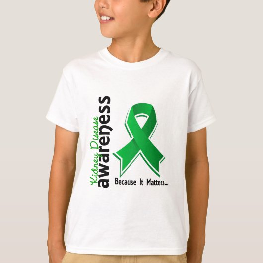 腎臓病の認識度5 Tシャツ (正面)