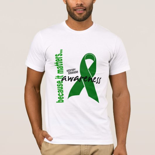 腎臓病の認識度 Tシャツ (正面)