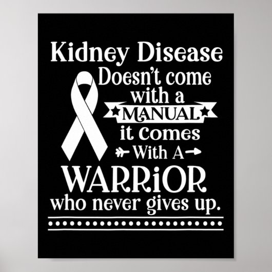 腎臓病は手来指示では起こらない ポスター (正面)